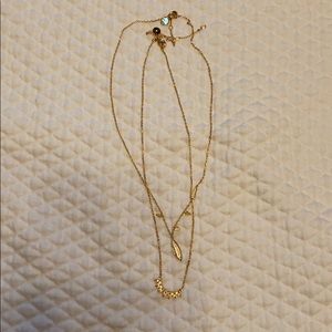 Never worn Stella & Dot layered delicate necklaces